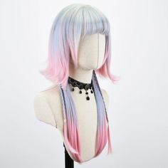 Dive into a world of whimsy with our Enchanting Ombre Jellyfish Wig 🪼! Featuring a dazzling jellyfish-inspired style with braided accents, this unique wig boasts three eye-catching ombre colors that will leave heads turning. Long and beautiful, it's the perfect addition to any playful outfit! Description: Texture: StraightMaterial Grade: High-Temperature FiberOrigin: CNWig Length: Long Cute Cosplay Wigs & Hair Extensions, Fall Wig Styles, Pastel Goth Wigs, Blue Wig Epic Cosplay Wigs, Hair Ideas Unique, Ombre Blue Hair, Cool Hair Colors, Gradient Wigs, Black Blue Ombre