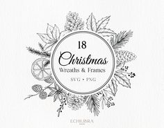 christmas wreaths and frames logo