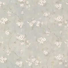 a wallpaper with white flowers on a light blue background