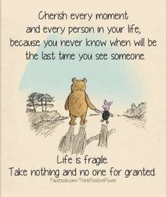 a winnie the pooh quote with an image of a pig on it's back