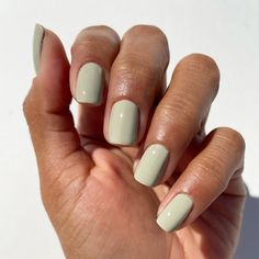 Carnegie Sage Green Nail Polish Light Green Creme Nail Etsy Cute Sage Green Nails, Aesthetic Nails Green, Sage Green Nail, Sage Green Nails, 20 Aesthetic, Green Nail Designs, Aesthetic Nails, Nails Green