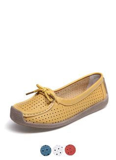 Loyola Women's Summer Leather Flat Loafers Shoes | Ultrasellershoes.com �– Ultra Seller Shoes Casual Slip-on Flats For Fall, Comfortable Lace-up Casual Flats, Spring Low-top Loafers With Perforations, Spring Casual Slip-on Loafers, Comfortable Casual Lace-up Flats, Casual Leather Loafers With Perforations, Casual Comfortable Lace-up Flats, Casual Spring Loafers With Flat Soles, Spring Casual Closed Toe Loafers