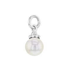 Young girls will instantly fall in love with the way this beautiful white simulated pearl charm looks within their charm bracelets. A classic looking charm that was designed with a dangling white simulated pearl that she will treasure for years to come. Crafted entirely from a hypoallergenic 925 sterling silver, this charm is the perfect piece to get her collection started without irritating her sensitive skin. A gift box is included with your purchase for easy gifting. Age Group: Beautiful for Jewelry Classic, Charm Collection, Jewelry Lockets, Pearl Charms, Birthstone Charms, Earring Backs, White Pearl, Charm Bracelets, Ring Bracelet