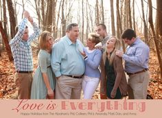 a group of people standing together in the woods with text overlay that reads, love is everything