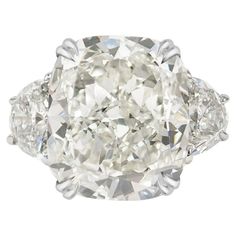 A really amazing diamond. The main stone is certified by GIA FLAWLESS Clarity 100% EYE CLEAN and excellent cut Famous Engagement Rings, Large Diamond Rings, Big Engagement Rings, Cushion Cut Diamond Ring, Contemporary Engagement Rings, Future Engagement Rings, Platinum Diamond Engagement Rings, Cushion Cut Diamond, Platinum Diamond Rings