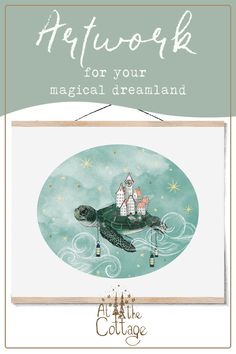 an art print with the words, artfulk for your magical dreamland