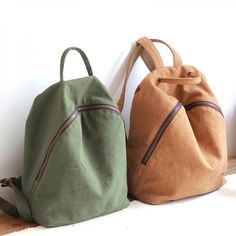 #backpacks #canvas #green #khaki Canvas Rucksack Backpack, Hipster Backpack, Canvas Backpack Women, Yellow Backpack, Canvas Rucksack, Plain Canvas, Everyday Backpack, Vintage Backpacks, Linen Bag