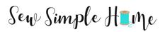 the logo for sew simple heme, which is featured in black and white