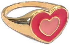 Trendy Pink Jewelry For Anniversary, Trendy Heart Ring For Valentine's Day, Pink Enamel Ring For Valentine's Day Gift, Cute Pink Promise Ring, Cute Pink Heart Ring Gift, Trendy Pink Heart-shaped Rings, Cute Pink Rings For Promise, Trendy Pink Heart Promise Ring, Valentine's Day Pink Gold Heart Ring