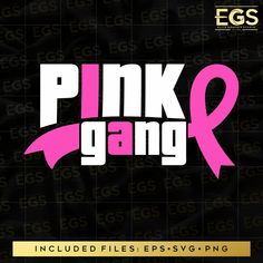 pink gang logo on black background