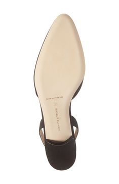 A elegantly minimal design in supple suede helps elevate this block-heel pump featuring a softly pointed toe and slim slingback strap. 1 1/2" (38mm) heel (size 38.5) 2" ankle strap Elasticized slingback strap Leather upper, lining and sole Made in Italy Designer Shoes Black Suede Slingback Pumps With Pointed Toe, Suede Slingback Pumps With Low Heel For Work, Suede Court Shoes For Evening, Chic Low Heel Suede Slingback Pumps, Suede Slingback Pumps With Ankle Strap For Work, Chic Suede Court Shoes With Heel Strap, Chic Suede Slingback Pumps With Pointed Toe, Black Suede Ankle Strap Slingback Pumps, Elegant Suede Slingback Pumps With Pointed Toe