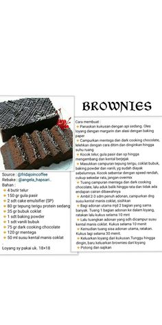 the brochure features brownies with chocolate frosting