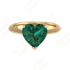 Emerald Heart Solid Gold Ring Emerald Promise Ring Heart Shape Emerald Engagement Ring Solitaire Emerald Ring Emerald Women Wedding Ring Details info: Metal:  14K and 18K Solid Gold/White Gold/Yellow Gold/Rose Gold available to customize, please feel free to contact us. Ring:  Band Thickness 1.30mm Width 2.5mm Approximately   Gem Details: Center Stone: Lab Emerald 9 mm, Approximately  Clarity: A++  Cut: Heart Cut    Custom Orders:  1. We take orders for the Rings, Pendants, Necklaces, Earrings, Luxury Green Heart Cut Emerald Ring, Emerald Heart Ring, Luxury Green Heart Cut Rings, Gold Solitaire Emerald Ring For Promise, Fine Jewelry Yellow Gold Emerald Promise Ring, Gold Emerald Ring With Brilliant Cut For Promise, Fine Jewelry Yellow Gold Emerald Ring For Promise, Yellow Gold Brilliant Cut Emerald Promise Ring, Emerald Heart-shaped Anniversary Rings