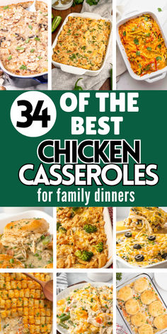 Fall dinner ideas - chicken casseroles photo collage. Casserole Recipes Cheap, Group Recipes Easy, Chicken Recipes To Feed A Crowd, Fall Casseroles Dinners, Chicken Dish For A Crowd, Best Dinner Recipes Ever Comfort Foods, Easy Chicken Casseroles Quick, Few Ingredient Casseroles, Easy Harvest Chicken Casserole