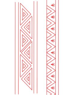 two lines that have been drawn to show the same pattern as they appear in this drawing