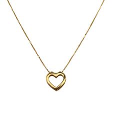 18K Solid Yellow Gold Small Open Heart Polished Pendant Cheap Yellow Gold Necklaces For Valentine's Day, Classic Open Heart Necklace For Valentine's Day, Classic Open Heart Necklace For Gift, Classic Yellow Gold Heart Necklace For Gift, Classic Yellow Gold Heart Necklace As Gift, Yellow Gold Open Heart Necklace As A Gift, Mens Silver Jewelry, Crawlers Earrings, Baby Earrings