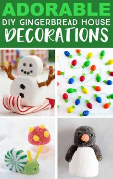 christmas decorations and crafts that are easy to make with the kids, including marshmallows