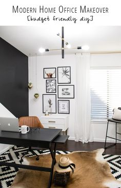 the modern home office makeover budget friendly diy