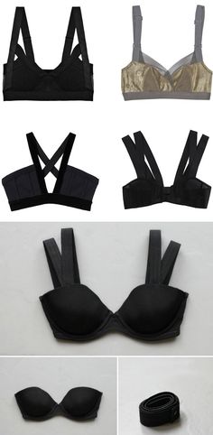 Alexander Wang–Inspired Strappy Bra | 26 Designer Knock-Off DIYs That Cost Way Less Than The Real Thing Diy Fashion Trends, Mode Tips, Diy Clothes Videos, Bra Hacks, Hot Lingerie, Strappy Bra