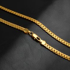 Our Side Embossed Chain is a uniquely textured and stylish accessory that adds a touch of individuality to your ensemble. This chain features a side embossed pattern, creating a captivating look that stands out from the crowd. Crafted with meticulous attention to detail, the embossed links offer a sense of texture and depth to your style. Specifications: Width: 5mm Material: 18k Yellow/White Gold Plated Mens Neck Chains, Gold Chain Design, Mens Gold Jewelry, Gold Chains For Men, Chain Fashion, Mens Gold, Wedding Jewelry Sets, Gold Chain Necklace, Gold Plated Necklace