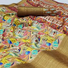 This multicolored saree is prettified with digital printed work as shown which makes it appear classy. This saree is made of art silk fabric which is accompanied with art silk blouse piece which you can customise as per your design/style. Women can buy this saree to wear for their festive, homely events and ideal for any fashionista. Note:- The actual product may differ slightly in color and design from the one illustrated in the images when compared with computer or mobile screen. Multicolor Art Silk Fabric For Navratri, Navratri Silk Digital Print Saree, Silk Digital Print Saree For Navratri, Festive Unstitched Digital Print Saree, Silk Saree With Digital Prints For Navratri, Navratri Silk Saree With Digital Prints, Festive Printed Saree, Festive Multicolor Unstitched Blouse Piece, Semi-stitched Silk Digital Prints For Navratri