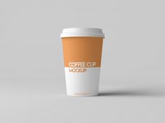 a coffee cup mockup on a gray background