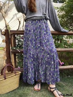 Olivia Mark - Floral Pleated A-line Skirt with Loose Fit and High Waist Pleated Skirt Pattern, Spring Teacher Outfits, Vintage Floral Skirt, Empire Dresses, Skirts Flowy, Holiday Skirts, Floral Pleated Skirt, Retro Skirt, Look Retro