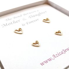 Mother Daughter heart earrings set.14k Gold heart studs- one for mom and one for daughter. Perfect gift for a new mom or as a push present. Select 14k solid gold for sensitive new born ears or if you require minimal care for your jewelry that will last a lifetime or wish to wear it in the shower or pool.Join my mailing list to find out about sales and new collections: http://eepurl.com/gLcTn Personalized Earrings For Mother's Day, Mother's Day Gift Earrings With Heart Charm, Yellow Gold Heart Earrings For Anniversary And Mother's Day, Yellow Gold Heart Earrings For Mother's Day Anniversary, Yellow Gold Heart Earrings For Anniversary On Mother's Day, Personalized Heart Earrings For Mother's Day, Sterling Silver Earrings For Anniversary And Mother's Day, Sterling Silver Earrings For Mother's Day Anniversary, Sterling Silver Earrings For Mother's Day