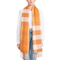 Steve Madden Nwt Colorblock Buffalo Check Scarf Fringe Tassels Raw Edge Os New Retail $42 New With Tags Style #Sma-753 Steve Madden Mixes Two Trends For An Effortlessly Chic Look On This Cozy Colorblocked Buffalo Check Blanket Scarf 76" L X 20" W 53% Acrylic 47% Polyester Hand Wash Made In China Color Tan Cream Neutral Size One Size Excellent New Condition Tassels Unraveling See Pics Available For Questions Open To Offers Check Blanket, Buffalo Plaid Scarf, Color Block Scarf, Check Scarf, Checked Scarf, Family Pajamas, Blanket Scarf, Tassel Fringe, Buffalo Check