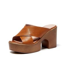 • Heel Height: High 9cm• Upper Material: Genuine Leather• Genuine Upper Leather Type: Sheepskin• Summer Season• Heel Type: Square Heel• Sole Material: Rubber• Fit: Fits true to size, take your normal size• Lining Material: Polyurethane• Platform: 4cm• Import Product• Item # B-ZYM1487 Summer Closed Toe Faux Leather Mules, Summer Leather Platform Slippers With Padded Heel, Summer Slip-on Sandals With 4-inch Heel, Brown High Heel Mules For Spring, Leather Platform Slippers With Padded Heel For Summer, Summer Platform Slippers With Stacked Heel And Round Toe, Brown Summer Mules With 4-inch Heel, Brown Summer Mules With Heel Loop, Summer Brown Open Heel Mules