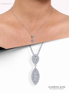 14K White Gold Teardrop and Marquise Diamond Pavé Pendant Necklace
NK6583W45JJ
#GabrielNY  #UniqueJewelry
 #FineJewelry#GabrielAndCo
#FineJewelry#FashionJewelry#UniqueJewelry#GiftIdeas
#DiamondJewelry #Jewelry #gabrieljewelry#UniqueGifts 
#Jewelry #Design#HandcraftedJewelry #Elegance
#Necklaces#WhiteGold#WhiteGoldNecklace
#DiamondNecklace #GoldNecklace
#TeardropandMarquiseDiamondNecklace
#PavéPendantNecklace
#TeardropDiamond #MarquiseDiamond
#PendantNecklace Luxury Marquise Diamond Necklace With Prong Setting, Luxury Marquise Cut Necklace For Engagement, Luxury Marquise Cut Diamond Necklace For Engagement, Luxury Marquise Cut Engagement Necklace, Luxury Marquise Cut Diamond Necklace For Gift, Luxury Marquise Diamond Cut Solitaire Necklace, Luxury Marquise Solitaire Diamond Necklace, Luxury Marquise Solitaire Necklace With Diamond Accents, Luxury Marquise Solitaire Necklace For Women