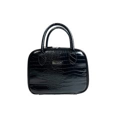 Packing lunch has never been this stylish. The Kathy Ireland Croco Dome lunch tote comes in a chic croco-print and handbag silhouette making it fashionable and easy to carry. The zipper top opens for quick access and effortless packing. Black Lunch Bag With Zipper For On-the-go, Black Lunch Bag With Zipper Closure For On-the-go, On-the-go Black Lunch Bag With Zipper Closure, Black Lunch Bag With Zipper For Travel, Black Lunch Bag With Zipper For Daily Use, Black Travel Lunch Bag With Zipper Closure, Black Travel Lunch Bag With Zipper, Trendy Black Rectangular Lunch Bag, Black Rectangular Lunch Bag With Zipper