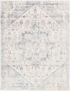 an area rug with blue and white colors