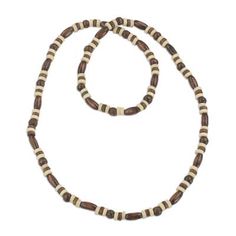 This necklace from Ghana is named Ahobrasie meaning patience in the Akan language. Handcrafted by local artisans the necklace is designed by Rita Addo Zakour with beads of sese wood in colors of brown and white. Wood Bead Necklace, Buy Wood, Jewelry Beaded, Local Artisans, Women Artisans, Free Gift Wrapping, Jewelry Packaging, Jewelry Gift Box, Wood Beads