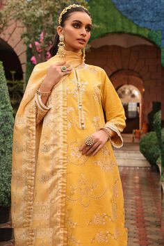 Alkaram FC-35Q-23-Yellow Festive Eid Collection Original brand suit fabric and photography lite diffrance in actual print. Elegant Yellow Sets With Printed Motifs, Yellow Printed Motifs Sets For Wedding, Yellow Printed Motif Sets For Wedding, Yellow Sets With Printed Motifs For Wedding, Yellow Printed Sets For Wedding, Yellow Wedding Sets With Printed Motifs, Eid Gold Salwar Kameez With Printed Motifs, Gold Salwar Kameez With Printed Motifs For Eid, Elegant Yellow Salwar Kameez For Eid