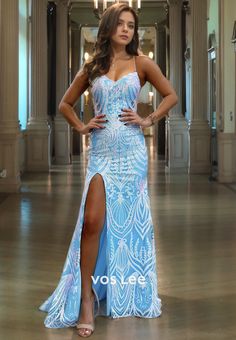 This stunning sky blue column dress features a sweetheart neckline, spaghetti straps, and delicate lace detailing. Perfect for Quinceaneras and other formal occasions, it will make you feel elegant and sophisticated while highlighting your figure. Expertly crafted with high-quality materials, this dress will ensure you stand out in any event. Burgundy Prom Dress Long, Cheap Lace Wedding Dresses, Trumpet Silhouette, Formal Prom Dresses Long, Off Shoulder Evening Dress, Mermaid Prom Dresses Lace, Beach Wedding Dress Boho, Burgundy Prom Dress, Prom Dress Styles