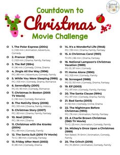 the christmas movie challenge is here to help you plan your holiday movies and get involved