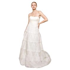 Blumarine Sposa White Lace Ruffled Gown For Sale at 1stDibs Blumarine Ss04, Blumarine 2004, Lace Belt, Blugirl Blumarine, Pizza Bianca, Ruffled Gown, Blumarine 2021, Bridal Gowns Vintage, Blumarine Fall 2022