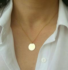 Set of 3 layered necklaces, made of 14k gold filled chain. 1. Cretan Faistos disc necklace. 2. Circle single disc necklace. 3. Tube necklace. Elegant&dainty, catching gently everyone's attention. Appropriate either for everyday or formal looks. Also available in rose gold filled and 925 sterling silver. Length approx. 16 inches, 18 inches and 20 inches. ♡All items will be delivered in a nice gift box! * Read our policies before purchase: https://www.etsy.com/shop/Jewellusion/policy/ * Contac Gift Medallion Necklace With Gold Chain, Gift Round Medallion Necklace With Gold Chain, Round Medallion Necklace With Gold Chain As Gift, Gold Chain Necklace Gift, Dainty Gold Chain Round Necklaces, Dainty Round Gold Chain Necklace, Gold Chain Medallion Necklaces For Gifts, Gold Chain Necklace With Medallion For Gift, Gold Circular Charm Necklace With Adjustable Chain