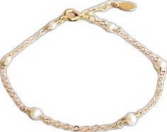 Dainty Pearl Charm Bracelet Adjustable, Gold Pearl Anklets As Gift, Gold Pearl Anklets For Gift, Elegant Adjustable Pearl Chain Charm Bracelet, Elegant Adjustable Pearl Anklets, Adjustable Gold Bracelet With Pearl Drop, Adjustable Chain Bracelet With Pearl Drop, Adjustable Pearl Drop Chain Bracelet, Gold Bracelet With Pearl Drop As A Gift