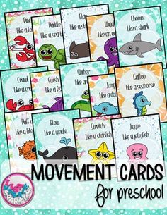 the movement cards for preschool to learn how to use them