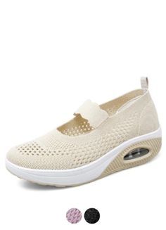 Ninoska Women's Platform Slip-On Shoes – Ultra Seller Shoes Summer Wedge Sneakers With Thick Bottom And Round Toe, White Breathable Platform Sneakers For Spring, Comfortable Breathable Walking Shoes For Summer, Breathable Walking Shoes For Summer, Spring White Breathable Platform Sneakers, White Breathable Slip-on Platform Sneakers, Casual Summer Sneakers For Light Exercise, Casual Sneakers For Light Exercise In Summer, Breathable High-top Canvas Shoes For Summer