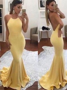 This Dress is fashionable for every occasion. the dress is made-to-order by professional tailors. You can choose from 50 colors, Regular sizes 2 to 16 and plus sizes 14w to 26W. Custom size is also available.. The product details: Color: Yellow, Silhouette: Mermaid, Neckline: Halter, Waistline: Natural Waist, Length: Long, Primary Fabric: Satin Yellow Prom Dress Mermaid, Pastel Yellow Prom Dress, Yellow Satin Prom Dress, Backless Mermaid Prom Dresses, Yellow Prom Dress, Yellow Mermaid, Prom Dress Mermaid, Adidas Sl 72, Prom Dresses Long Mermaid