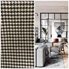 Designer Upholstery Gingham Houndstooth Tweed Fabric- 56” Wide -BTY - Fancy Styles Fabric Pierre Frey Lee Jofa Brunschwig & Fils Tweed Interior, Gingham Decor, Checked Sofa, Gingham Decorations, Heavy Curtains, Family Room Sofa, Black And White Tweed, White Tweed, Lighting Design Interior