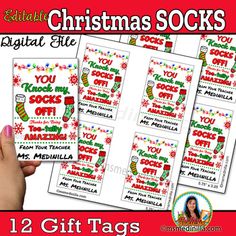 christmas socks gift tags with the words you got it