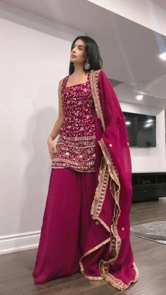 Embroidery Lace Border, Diwali Dresses, Sharara Designs, Diwali Outfits