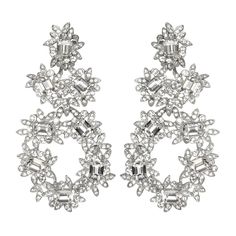 Product Description: These stunning rhodium-plated, rhinestone-adorned flower drop clip-on earrings are the perfect accessory for any formal occasion. Dimensions: 3" x 1.75" Style Number: 6379ESC NOW ACCEPTING PRE-ORDERS. RESTOCK ETA IS 11/30/24. Crystal Stone Jewelry, Silver Flower Earrings, Flower Clip, Silver Crystal, Shopify Theme, Crystal Flower, Kenneth Jay Lane, Fall 2018, Clip Earrings