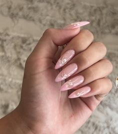 French Tip Flower Nails, French Tip Flower, Pink French Tip, Pink French Nails, Colored Acrylic Nails, Summery Nails, Girly Acrylic Nails, Pink French, Classy Acrylic Nails