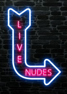 'LIVE SHOW ' Metal Poster Print - Studiosix | Displate Neon Ideas, Neon Bedroom, Neon Moon, Neon Decor, Neon Painting, Beauty Salon Decor, Neon Nights, Neon Design, Router Table