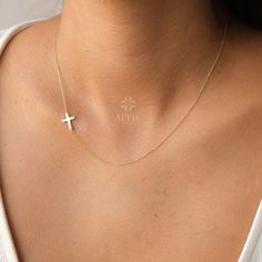 ABOUT PRODUCT  This 14K Gold Sideways Cross Necklace is suitable gift for girlfriend, mom and her. You can even buy as a birthday gift for your friends or anniversary gifts, If you want to add a special note we can write for you and put to inside of package. We manufacture our jewelry pieces with carefully and after production we double checking in quality control department. Our main idea is keep our items for daily wearing especially for minimalist jewelry pieces. This lovely cute 14k Gold Cro 14k Gold White Cross Necklace As Gift, White 14k Gold Cross Necklace As Gift, White 14k Gold Cross Necklace Gift, Minimalist Cross Jewelry For Baptism, White Cross Necklace For Mother's Day, Mother's Day White Cross Necklace, Sterling Silver White Necklace For Baptism, White Cross Necklace For Wedding With Cross Pendant, White Sterling Silver Necklace For Baptism